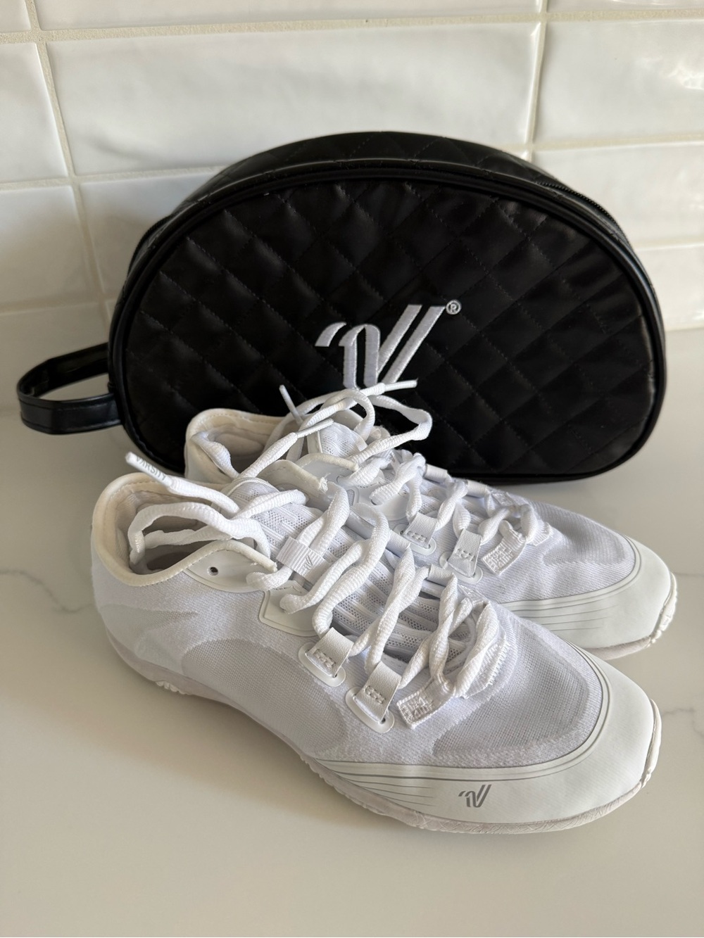 Varsity All-White Lightweight Athletic Sneakers